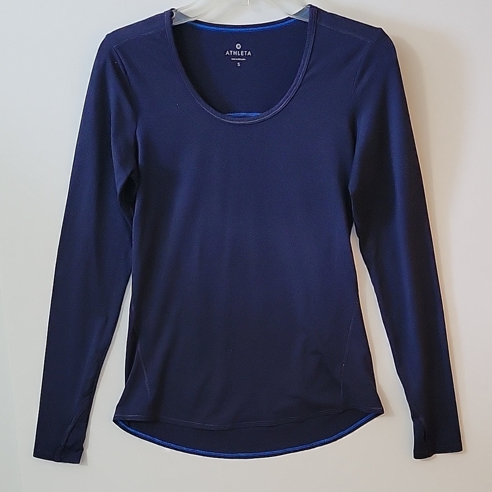Athleta Women's Navy Long Sleeve Top, Size S